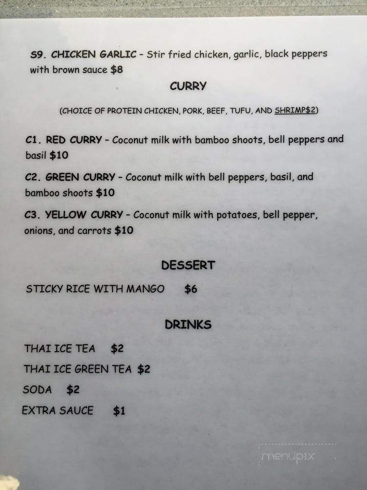 Thai Kruefha - Austin, TX menu_pic