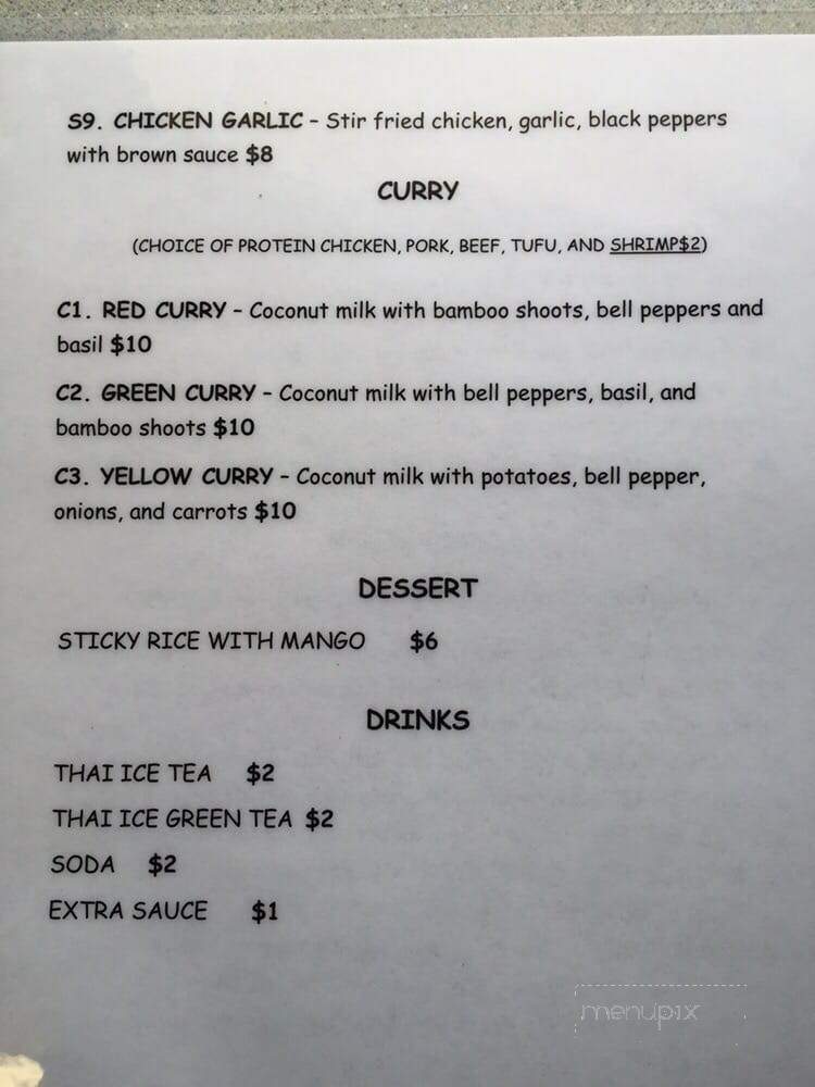 Thai Kruefha - Austin, TX menu_pic