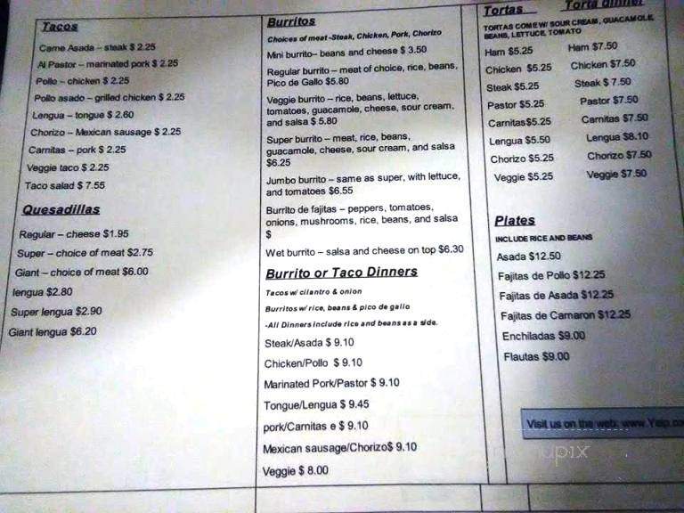 Taqueria La Soga - Lansing, IL menu_pic