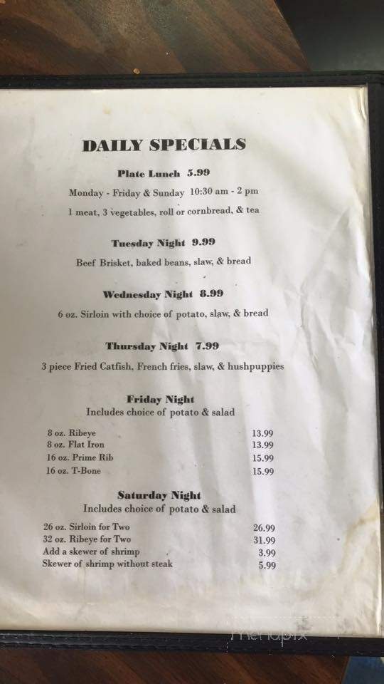 The Firehouse Grill - Selmer, TN menu_pic