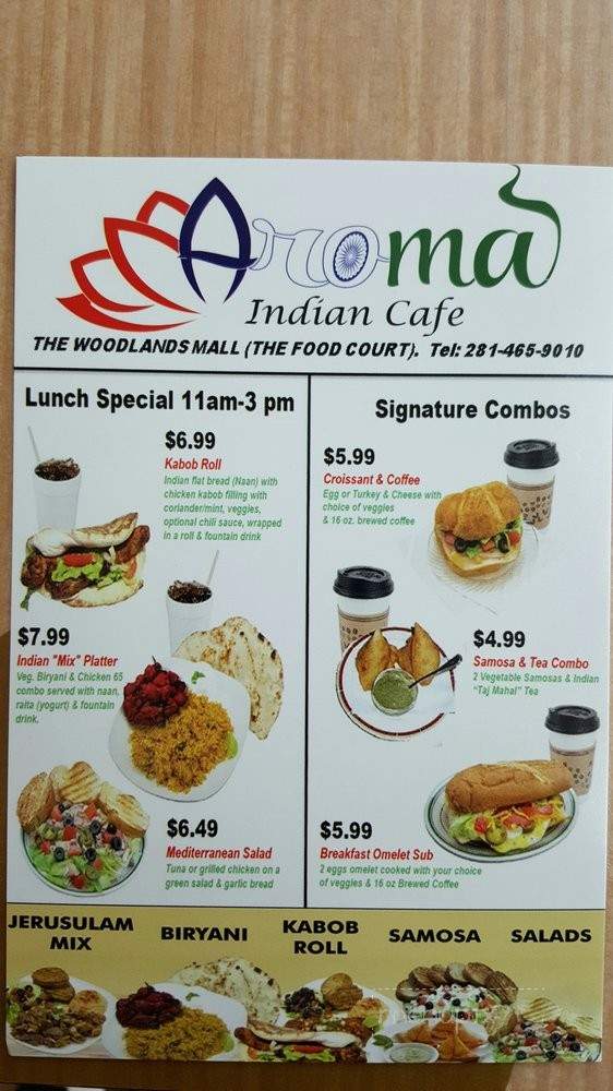 Aroma Coffee Bar - The Woodlands, TX menu_pic