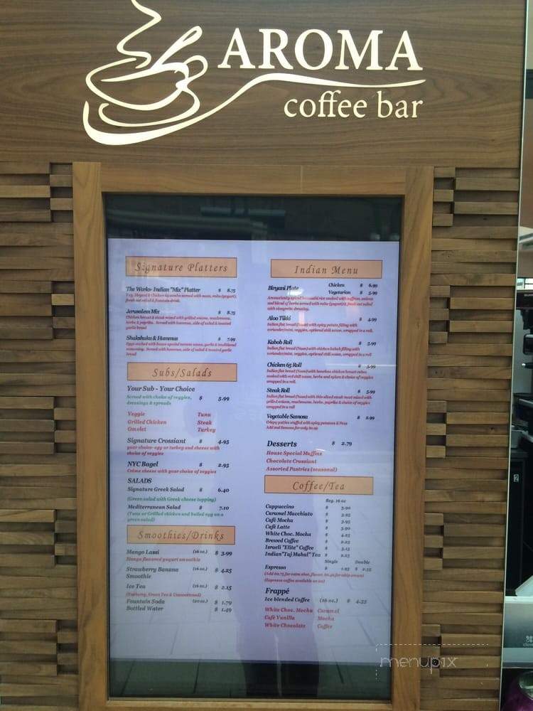 Aroma Coffee Bar - The Woodlands, TX menu_pic