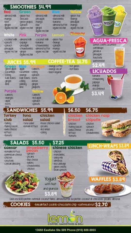 Lemon - Horizon City, TX menu_pic