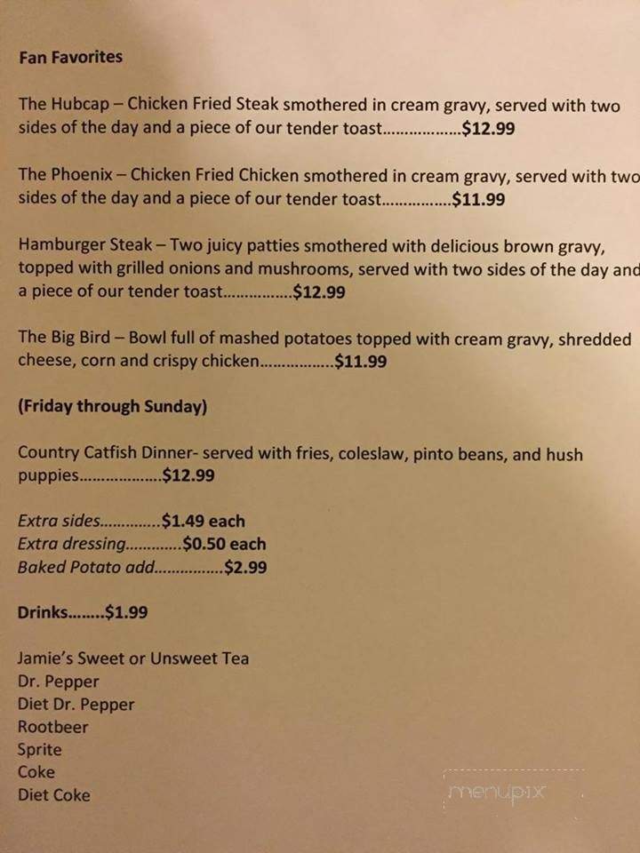 Harcat & Lou's Diner - Elkhart, TX menu_pic