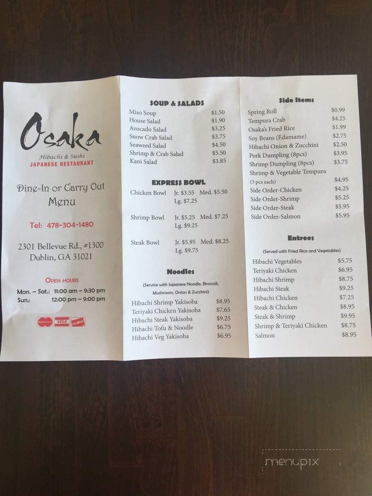Osaka - Dublin, GA menu_pic