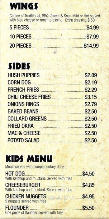 Annie's Fish & Fixin's - Concord, NC menu_pic