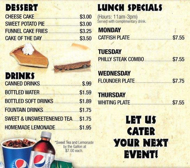 Annie's Fish & Fixin's - Concord, NC menu_pic
