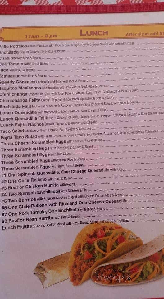 Potrillos Mexican Restaurant - Ardmore, OK menu_pic