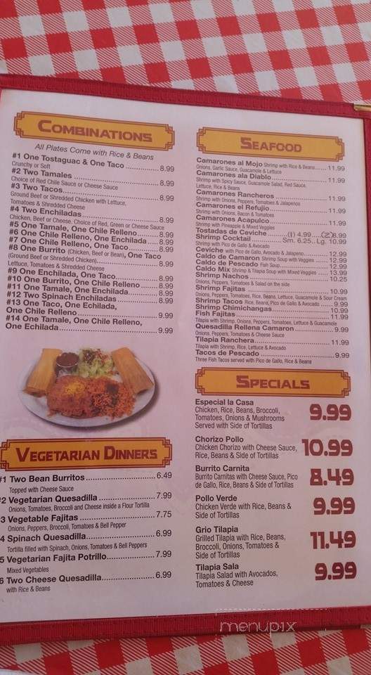 Potrillos Mexican Restaurant - Ardmore, OK menu_pic