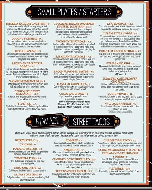 Fuego - Grant, MI menu_pic