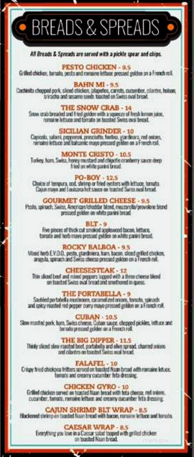 Fuego - Grant, MI menu_pic