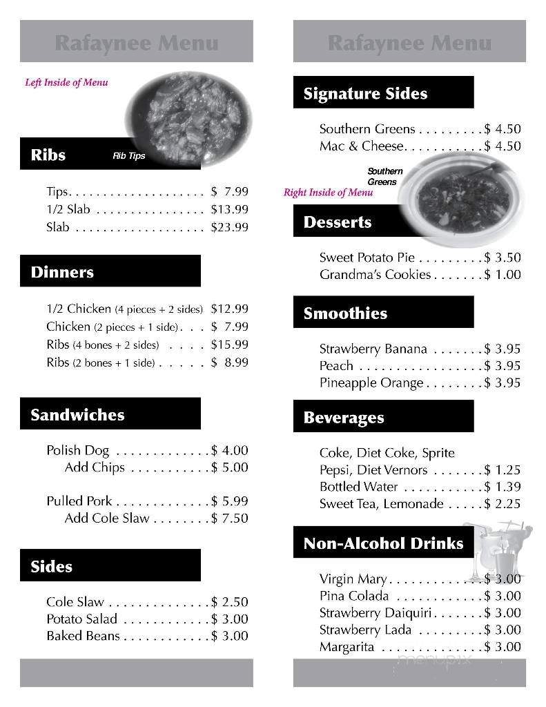 Rafaynee - Battle Creek, MI menu_pic