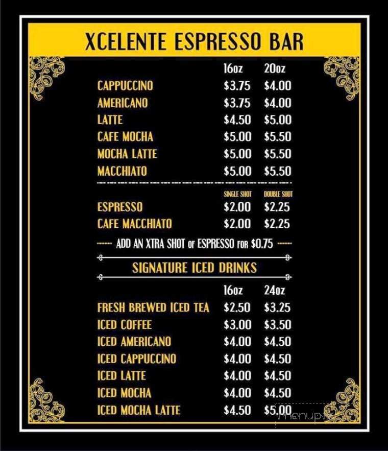 Xcelente Smoothie & Coffee Haus - Lubbock, TX menu_pic