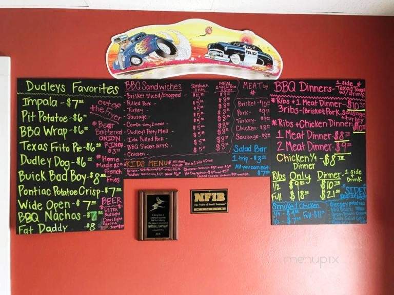 Dudley's Done Right BBQ - Iola, KS menu_pic