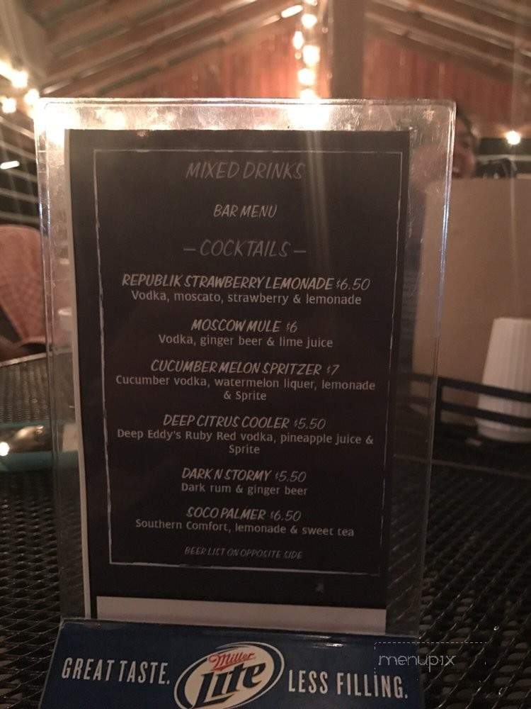 Republik BBQ & Brew - Beeville, TX menu_pic