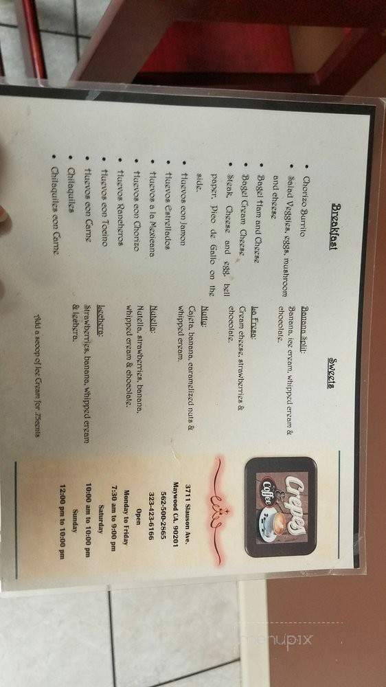 Crepes & Coffee - Maywood, CA menu_pic