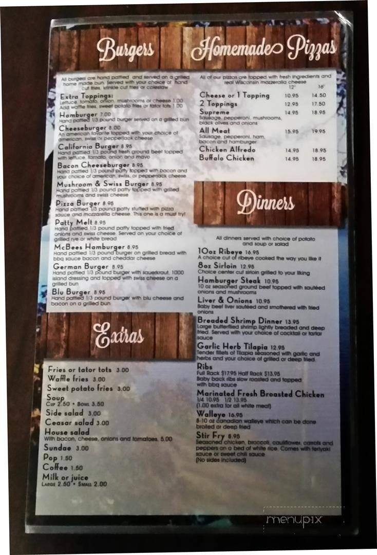 McBees On The Lake - Ogilvie, MN menu_pic