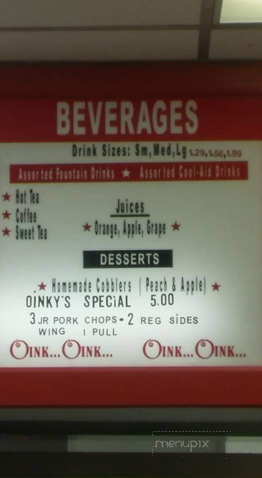 Oinky's Pork Chop Heaven - North Randall, OH menu_pic