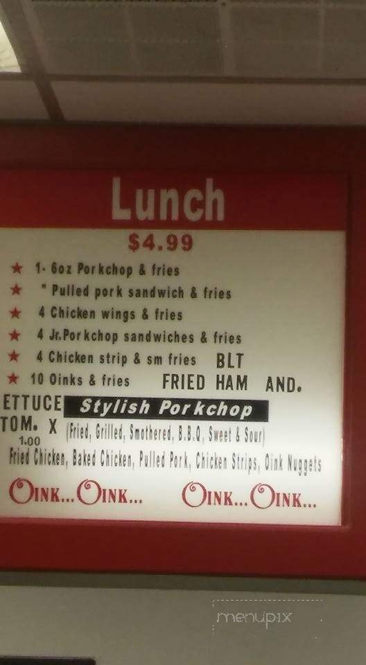 Oinky's Pork Chop Heaven - North Randall, OH menu_pic