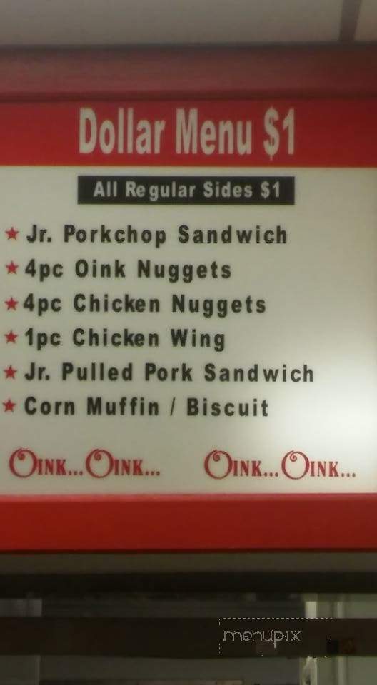 Oinky's Pork Chop Heaven - North Randall, OH menu_pic