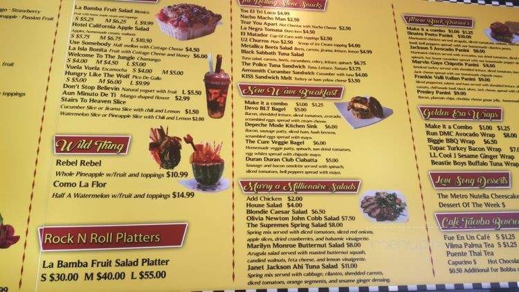 Presley's Snack Bar - La Puente, CA menu_pic