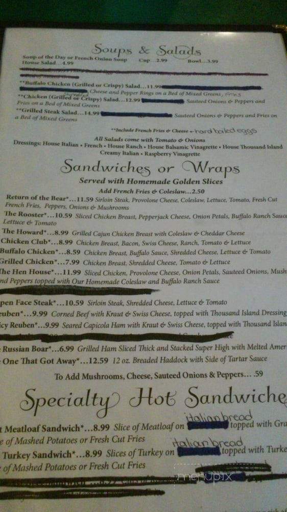 Howards Cafe - Acme, PA menu_pic