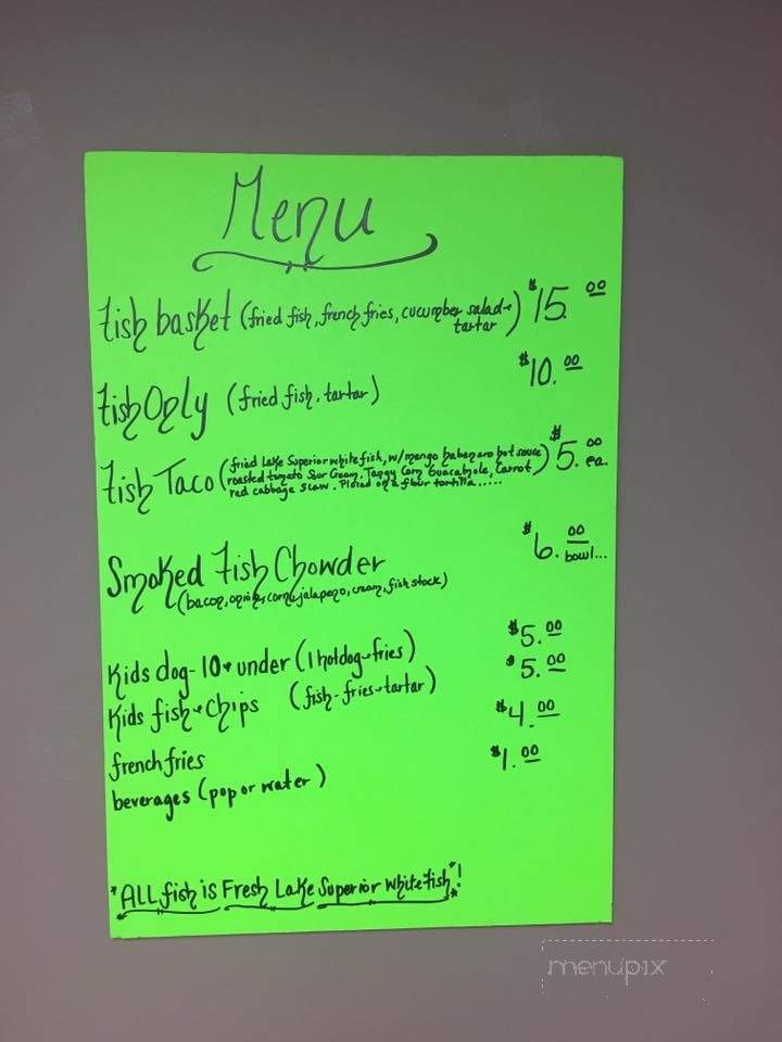 Captain Matts Fish and Chips - Copper Harbor, MI menu_pic