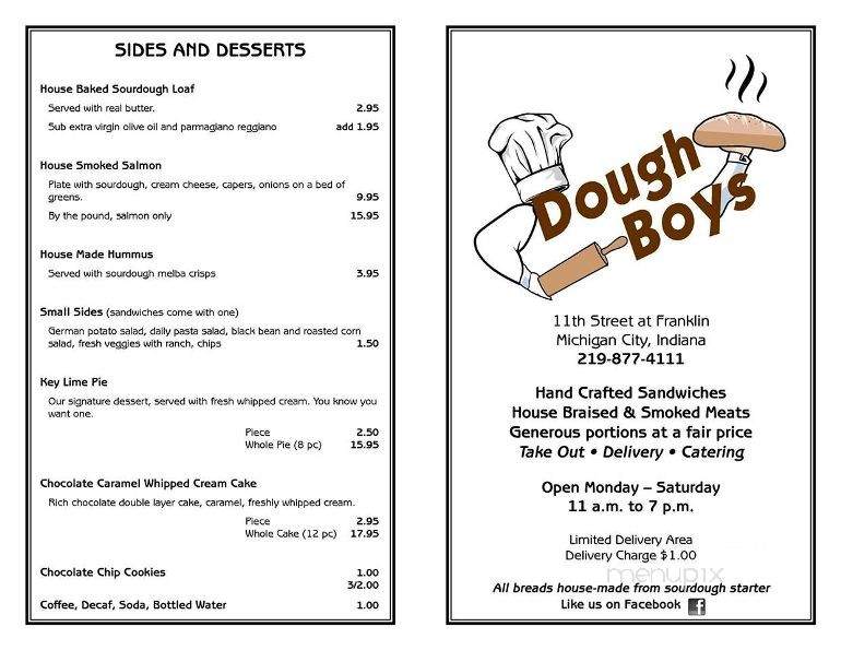 Dough Boys - Michigan City, IN menu_pic
