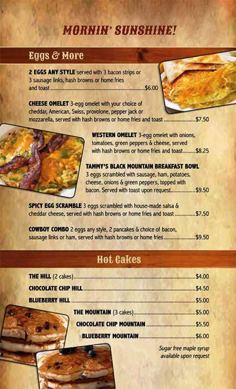 Black Mountain Grill - Basin, WY menu_pic