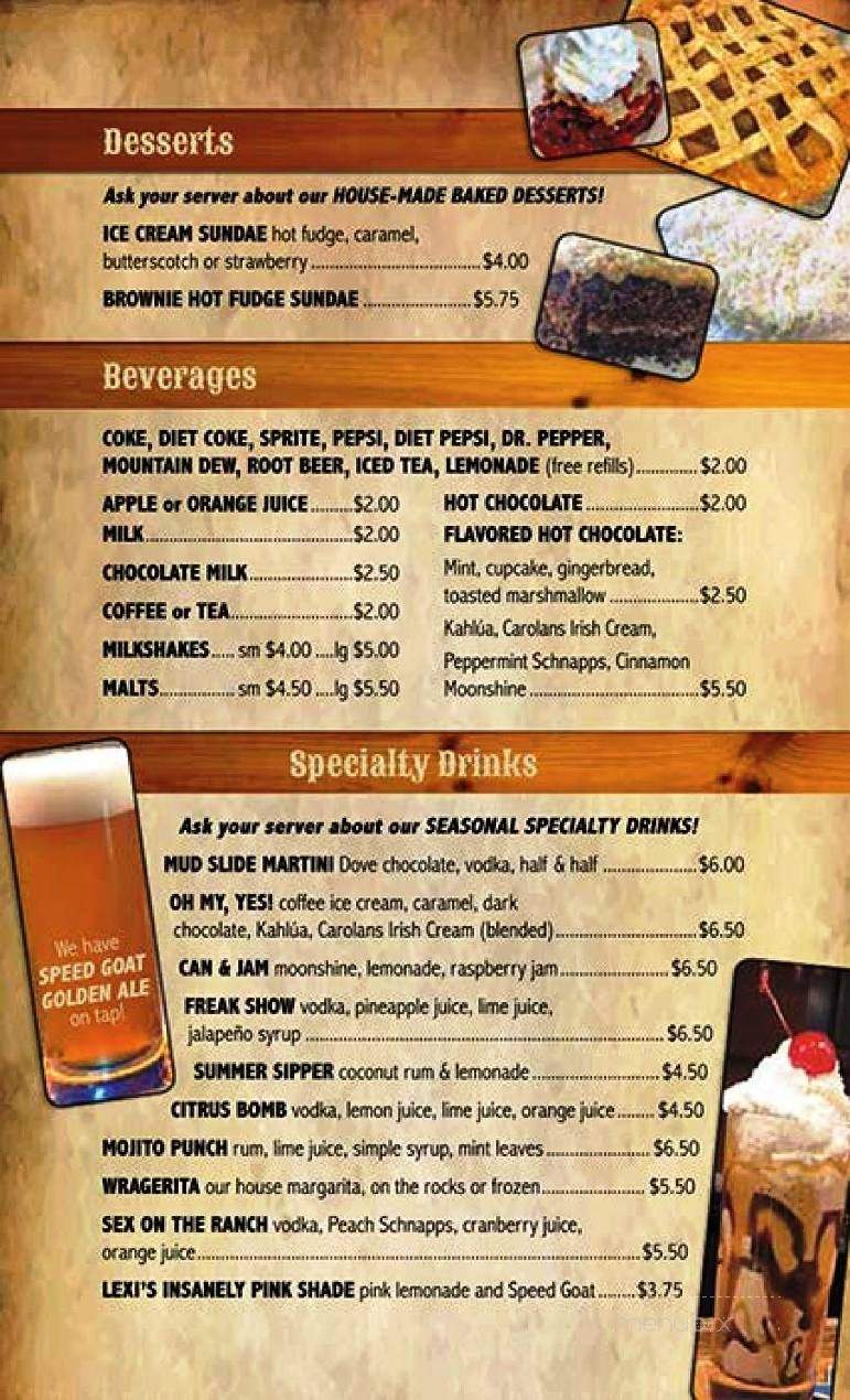 Black Mountain Grill - Basin, WY menu_pic