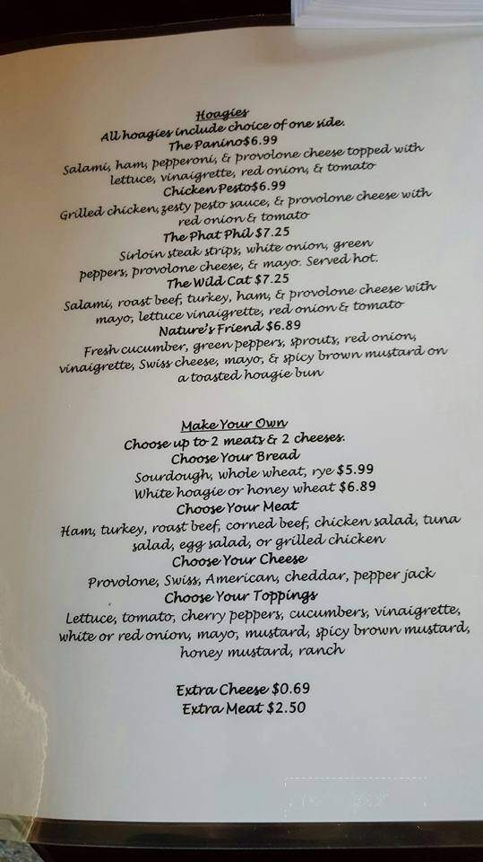 Menu of The Phat Cat  Cafe  in Greeneville TN 37745