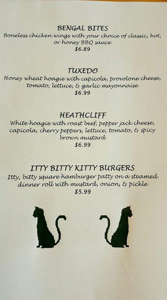 Menu of The Phat Cat  Cafe  in Greeneville TN 37745