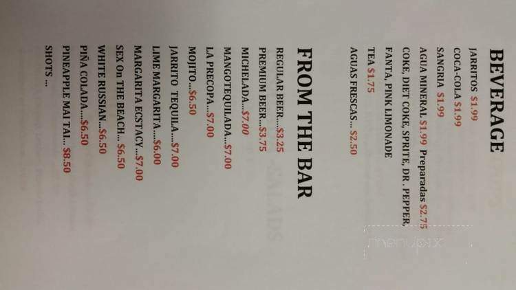 El Rey Nayar Restaurant & Seafood - Pelham, AL menu_pic
