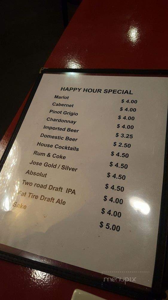 Sutra Fusion Restaurant and Bar - Hartford, CT menu_pic