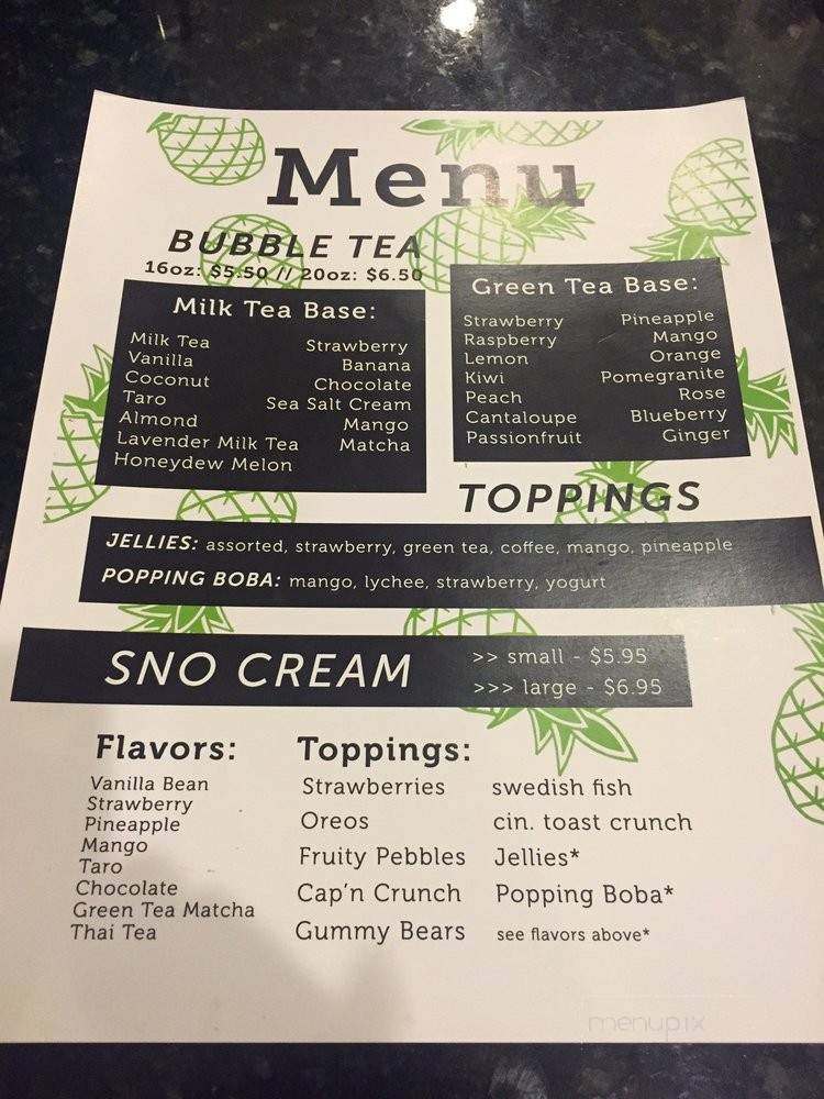 Green Pineapple - Shepherdstown, WV menu_pic