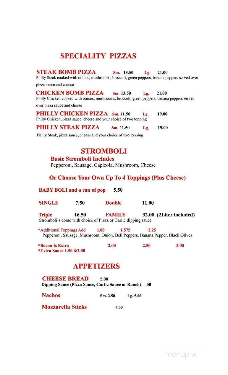 Koky's Pizza - Zanesville, OH menu_pic