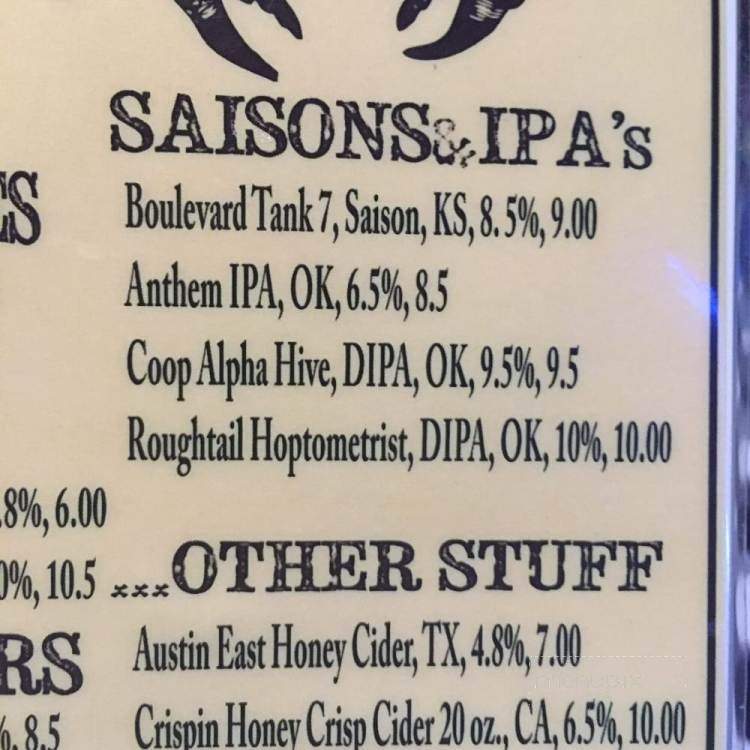 Bp Saltwater Grill - Lawton, OK menu_pic