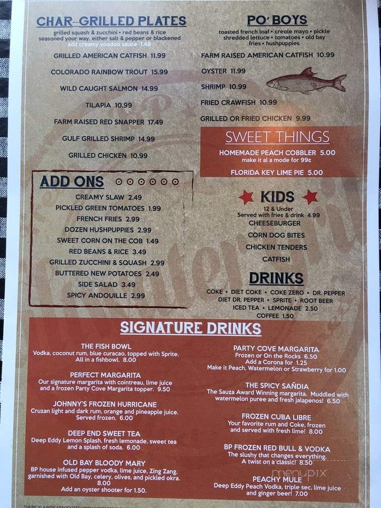Bp Saltwater Grill - Lawton, OK menu_pic