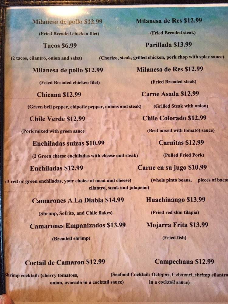 Coco Bongo Bar & Grill - Manteca, CA menu_pic