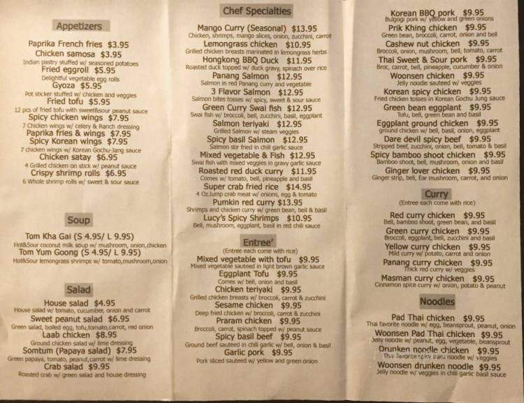 Naga Thai Bistro - Elk Grove, CA menu_pic