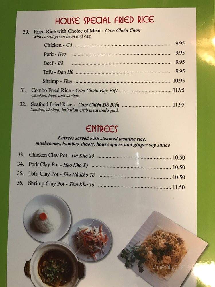 Pho Golden - Port Orchard, WA menu_pic