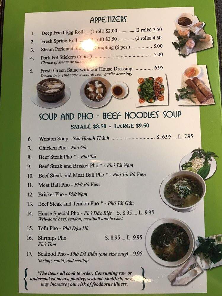 Pho Golden - Port Orchard, WA menu_pic