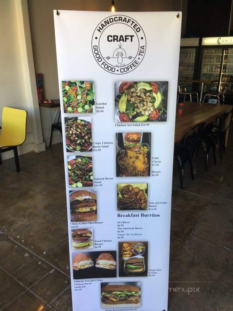 Craft Coffee + Good Food - Los Angeles, CA menu_pic