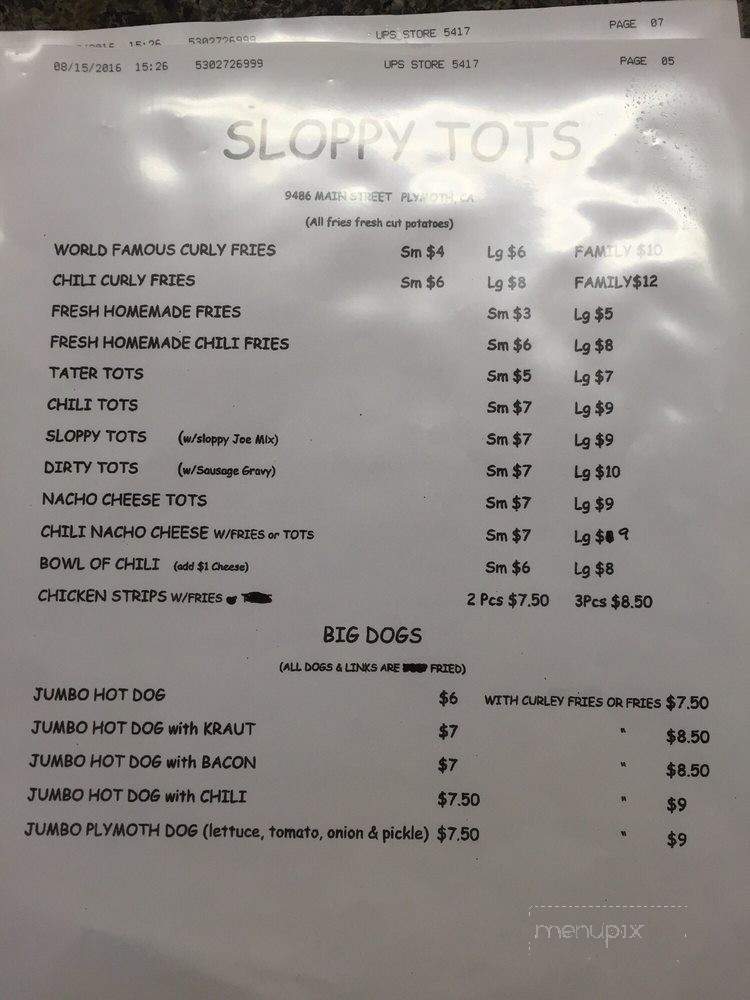 /28984809/Sloppy-Tots-Menu-Plymouth-CA - Plymouth, CA