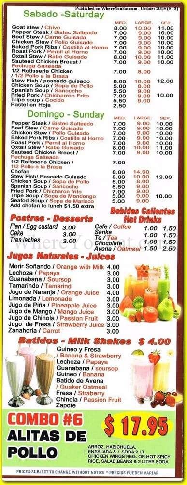 Edward Lunch & Restaurant - Brooklyn, NY menu_pic