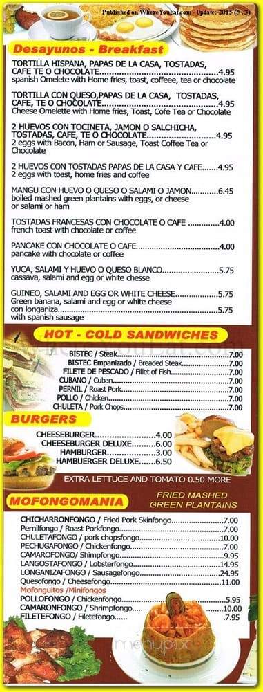 Edward Lunch & Restaurant - Brooklyn, NY menu_pic