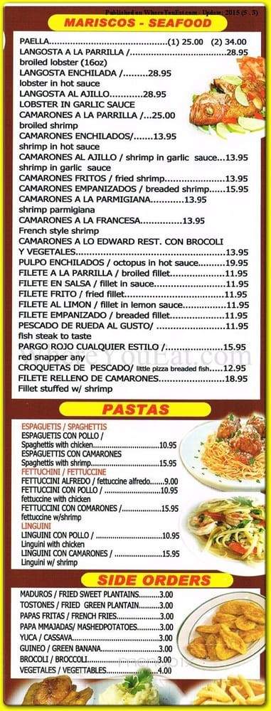 Edward Lunch & Restaurant - Brooklyn, NY menu_pic