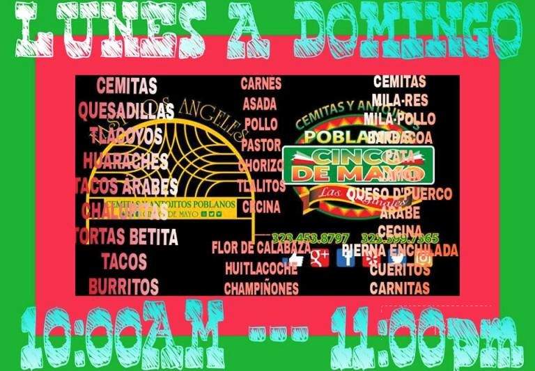 Cemitas Y Antojitos Poblanos Cinco de Mayo - Los Angeles, CA menu_pic