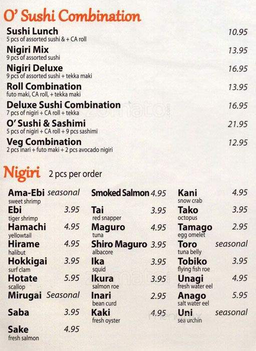 A's Sushi - Newark, CA menu_pic