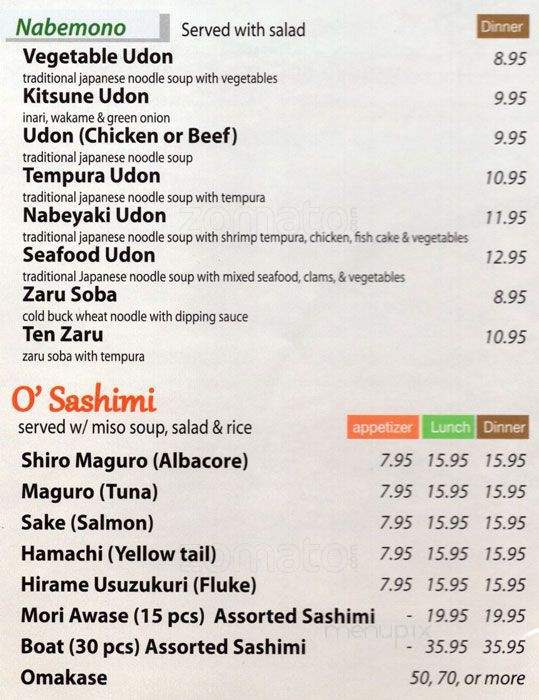 A's Sushi - Newark, CA menu_pic